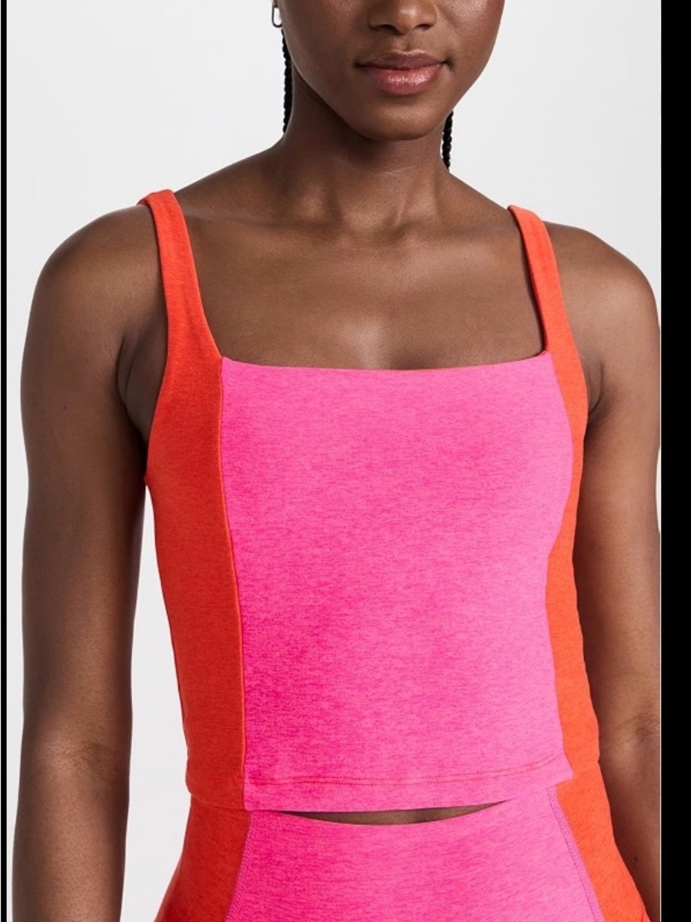 Beyond Yoga Vitality Spacedye Tank Top Pink Orange Women’s Size XS